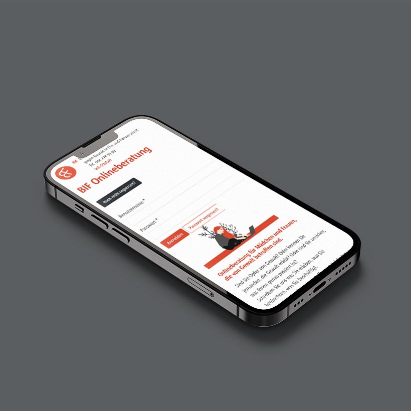 Webprojekt BIF Onlineberatung | Gesundheit