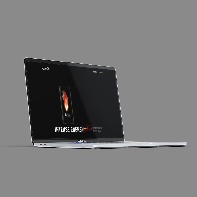 Webprojekt Coca Cola Burn | Creative, Shopping