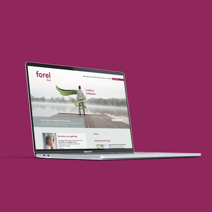Webprojekt Redesign Webseite Forel Klinik | Gesundheit