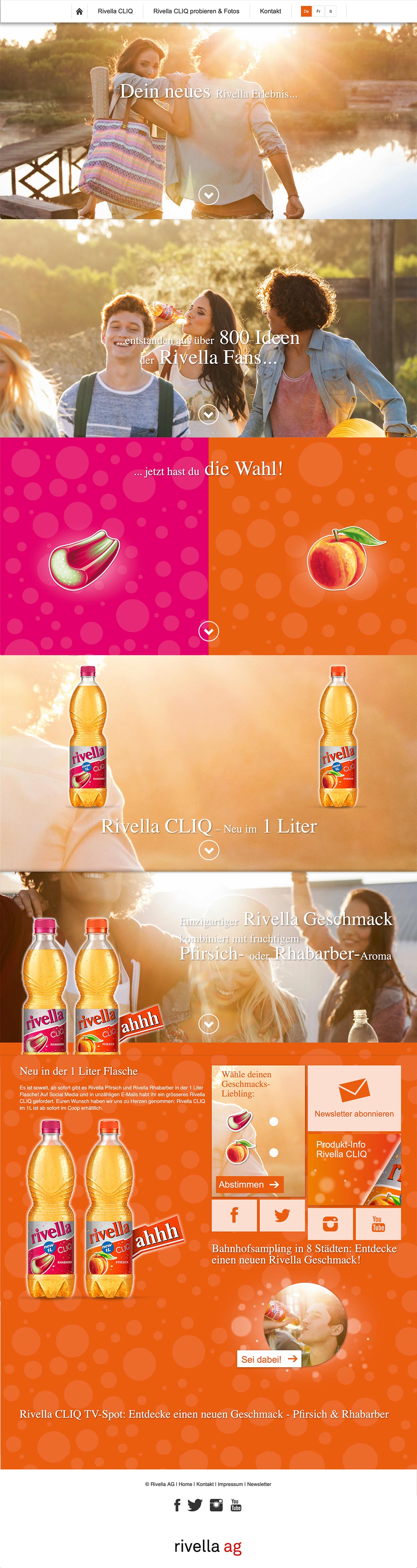 Webprojekt Rivella-Cliq Creative