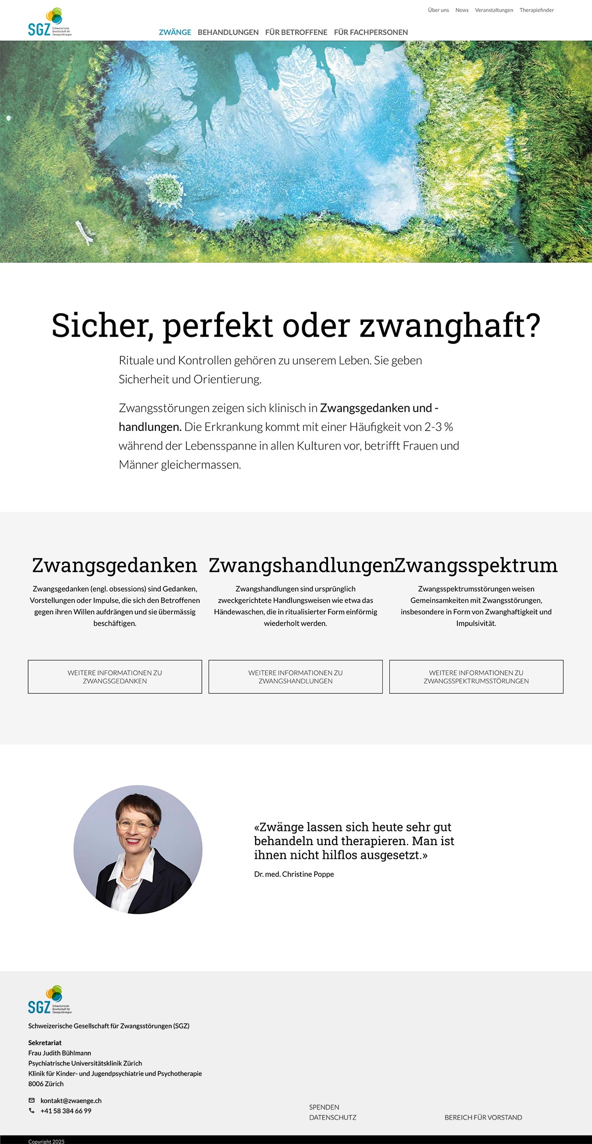 Webprojekt Webseite für SGZ Gesundheit
