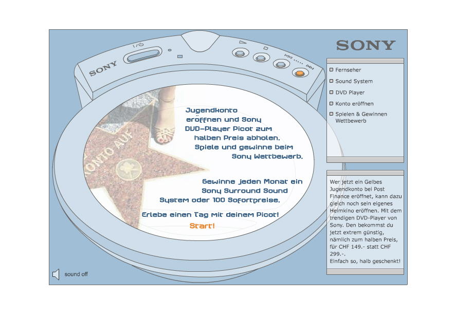 Webprojekt Sony Picot Creative